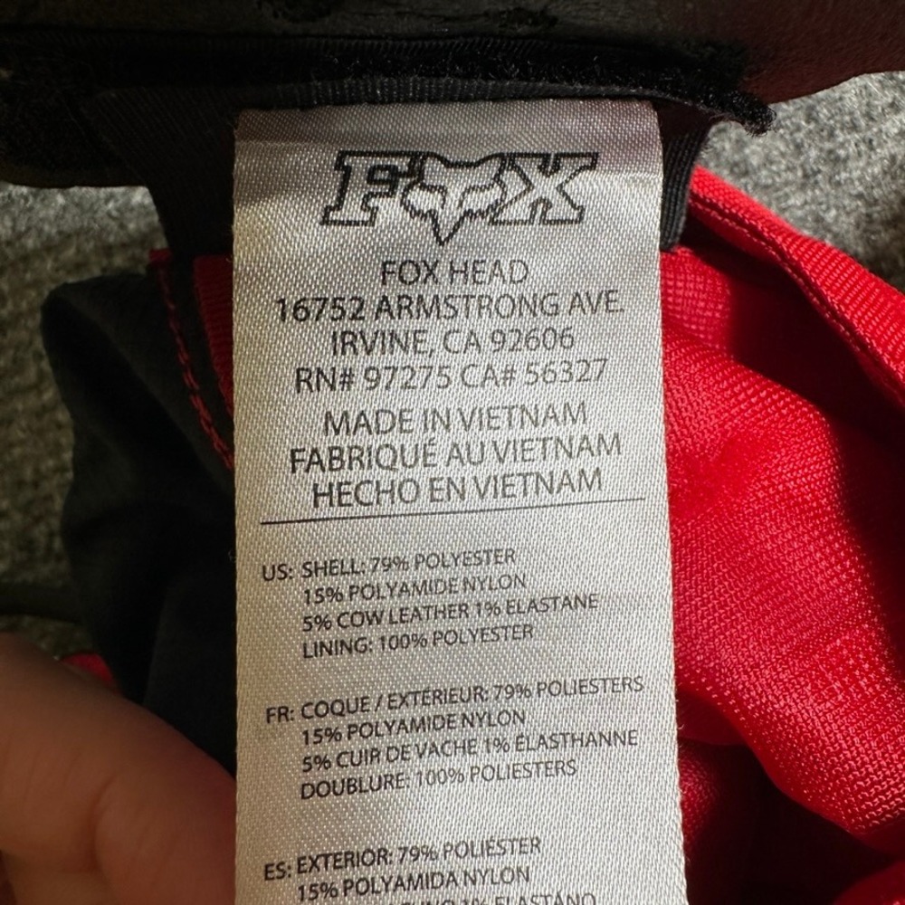 Fox Racing 180 Motocross Riding Pants Red Black Youth 12-14-28 - Picture 4 of 14